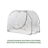 Small winter cover over canopy